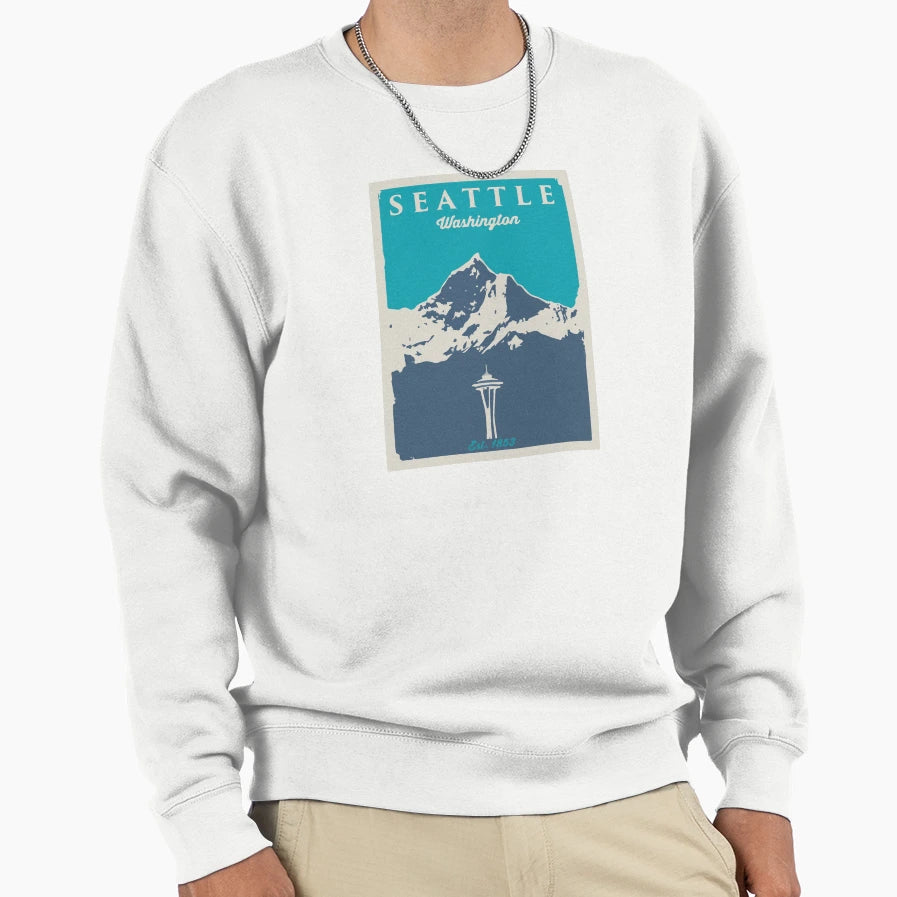Seattle Washington Sweatshirt - Unique Graphic Men Women - T-Shirt, Sweatshirt, Hoodie