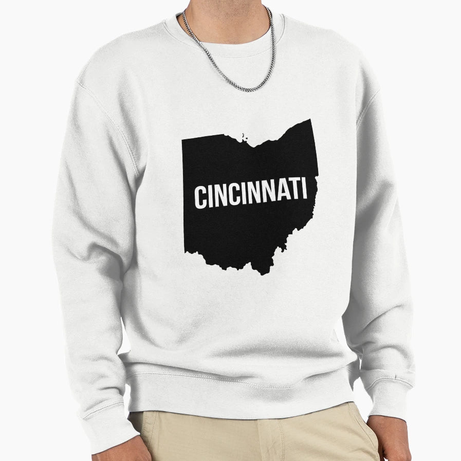 Cincinnati Ohio Silhouette Sweatshirt - Trendy Graphic Unisex - T-Shirt, Sweatshirt, Hoodie