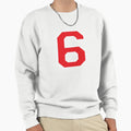 Jersey Uniform Number 6 Block Sweatshirt - Custom Art Print for Adults - T-Shirt, Sweatshirt, Hoodie