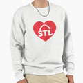 St Louis Heart Cardinals Colors Sweatshirt - Casual Everyday Wear Unisex - T-Shirt, Sweatshirt, Hoodie