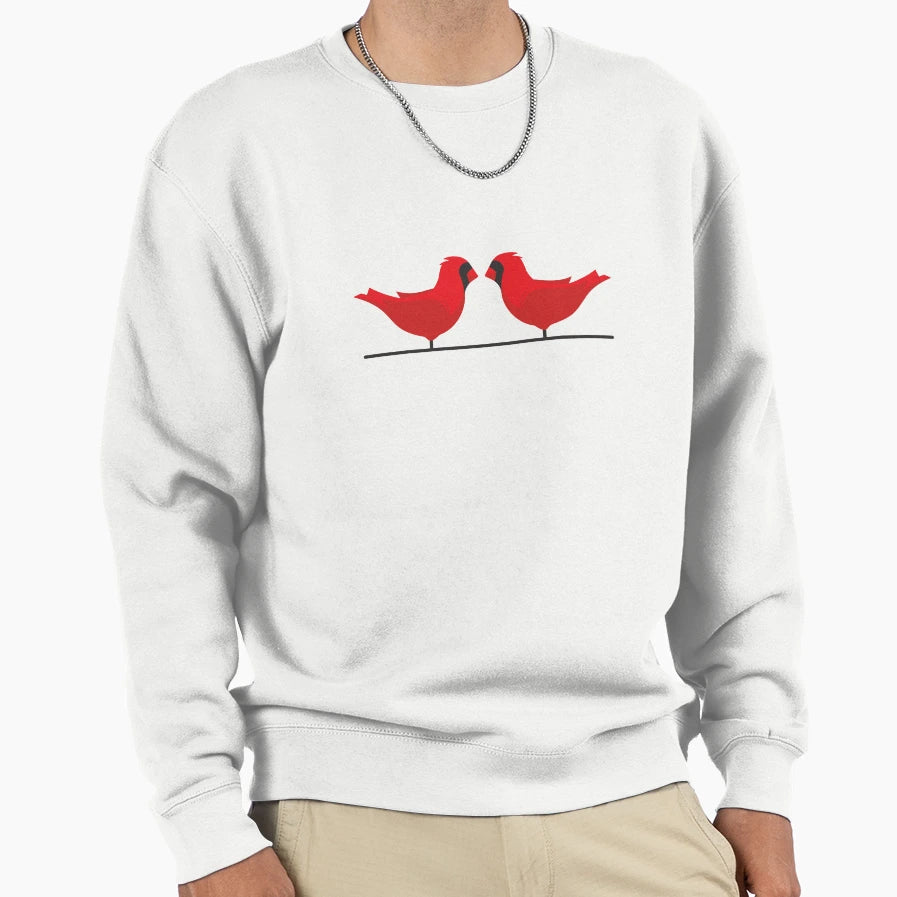 Two Birds Love Cardinals Sweatshirt - Streetwear Style Men Women - T-Shirt, Sweatshirt, Hoodie