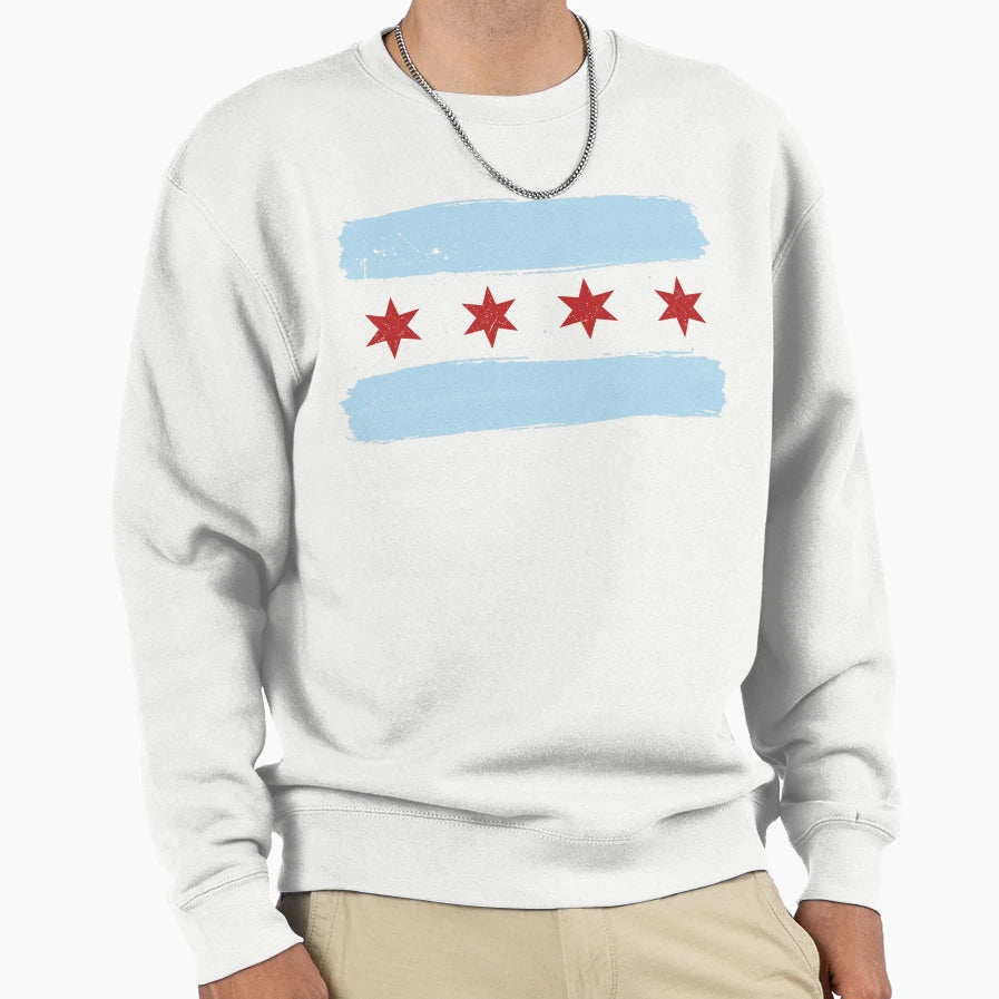 Chicago Flag Sweatshirt - Novelty Apparel Men Women - T-Shirt, Sweatshirt, Hoodie