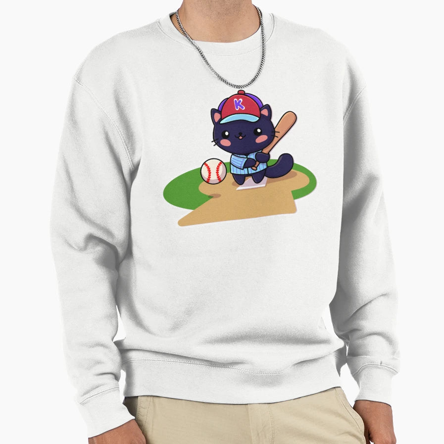 3 Baseball Cat Sweatshirt - Streetwear Style Men Women - T-Shirt, Sweatshirt, Hoodie