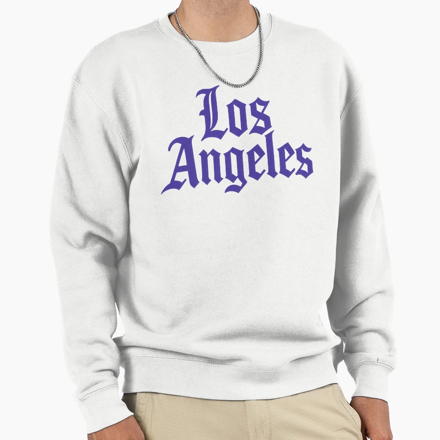 La Old English Text Purple Sweatshirt - Custom Art Print for Adults - T-Shirt, Sweatshirt, Hoodie