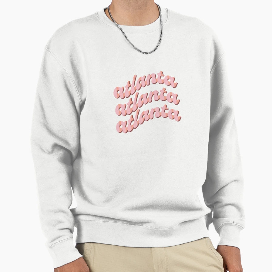 Blush Wave Atlanta City Sweatshirt - Streetwear Style Men Women - T-Shirt, Sweatshirt, Hoodie