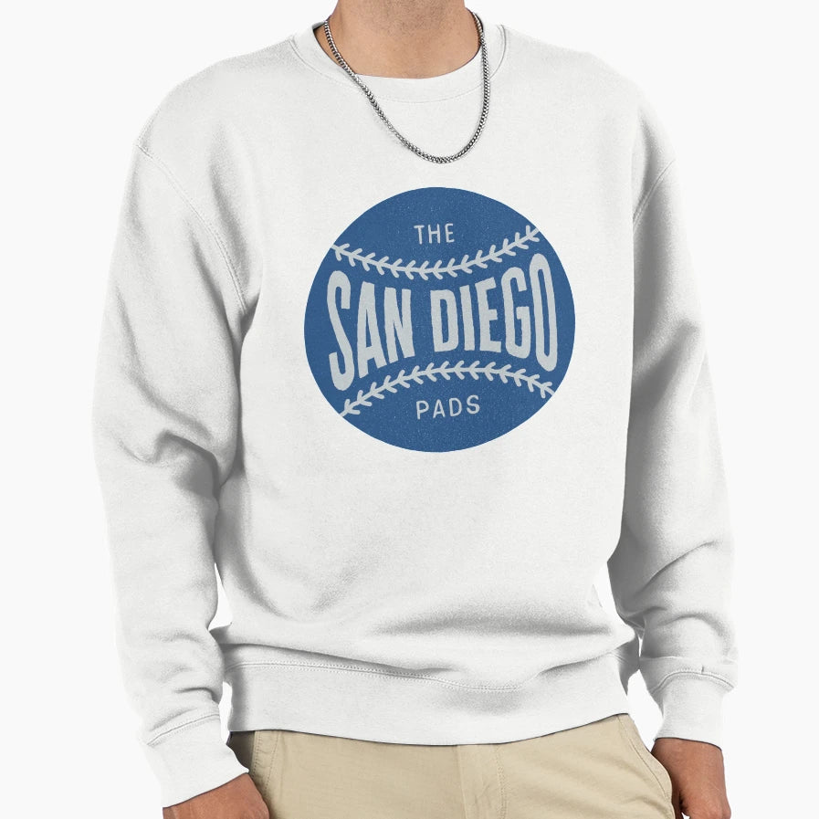 San Diego Baseball Ball Stitching Sweatshirt - Casual Everyday Wear Unisex - T-Shirt, Sweatshirt, Hoodie