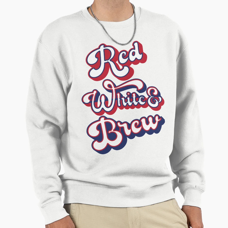 Red White Brew Sweatshirt - Aesthetic Graphic for Adults - T-Shirt, Sweatshirt, Hoodie