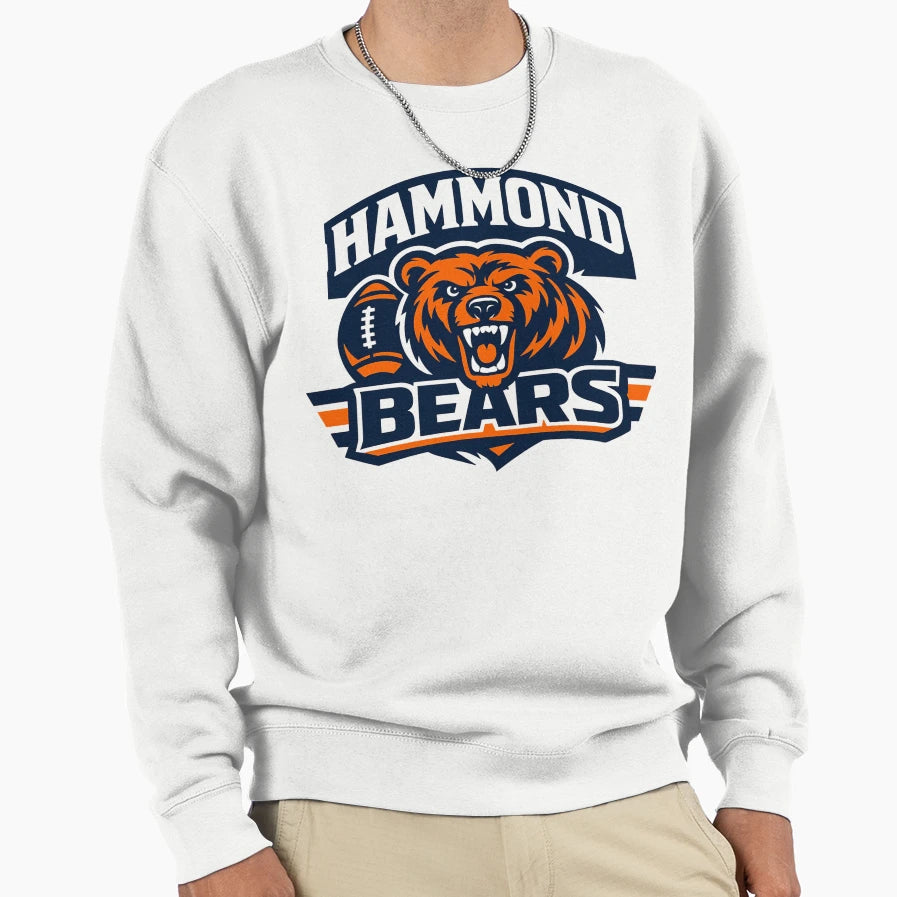 Hammond Bears Logo Sweatshirt - Unique Graphic for Adults - T-Shirt, Sweatshirt, Hoodie