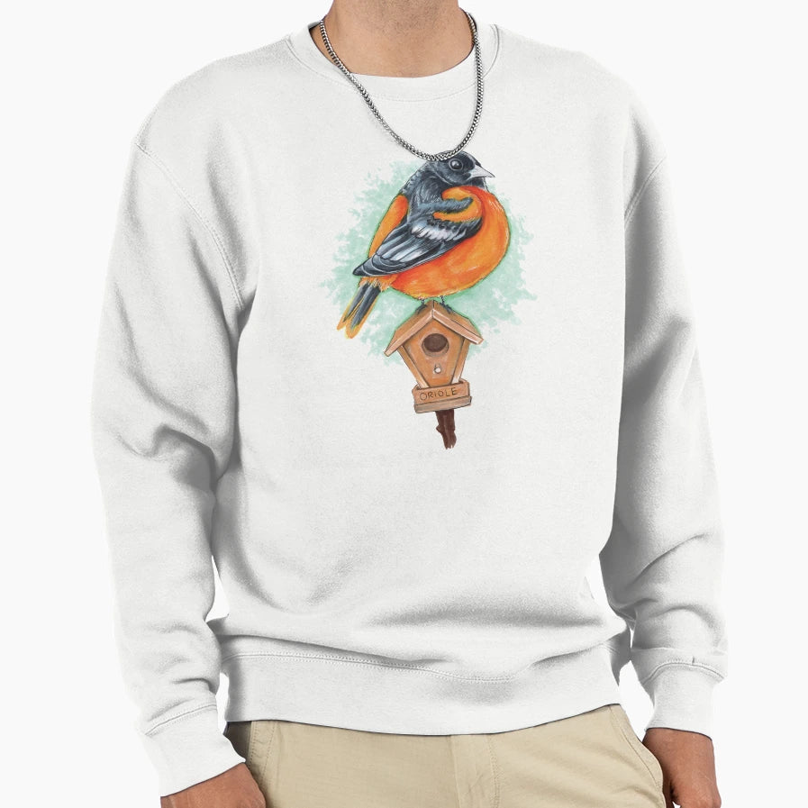 Adorable Oriole Bird Sweatshirt - Trendy Graphic Men Women - T-Shirt, Sweatshirt, Hoodie
