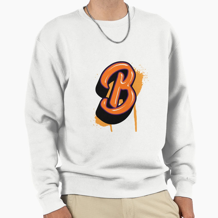 Graffiti Letter B Graffeting Letter Sweatshirt - Aesthetic Graphic Unisex - T-Shirt, Sweatshirt, Hoodie