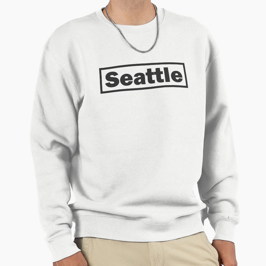 Lettering Seattle Sweatshirt - Novelty Apparel for Adults - T-Shirt, Sweatshirt, Hoodie