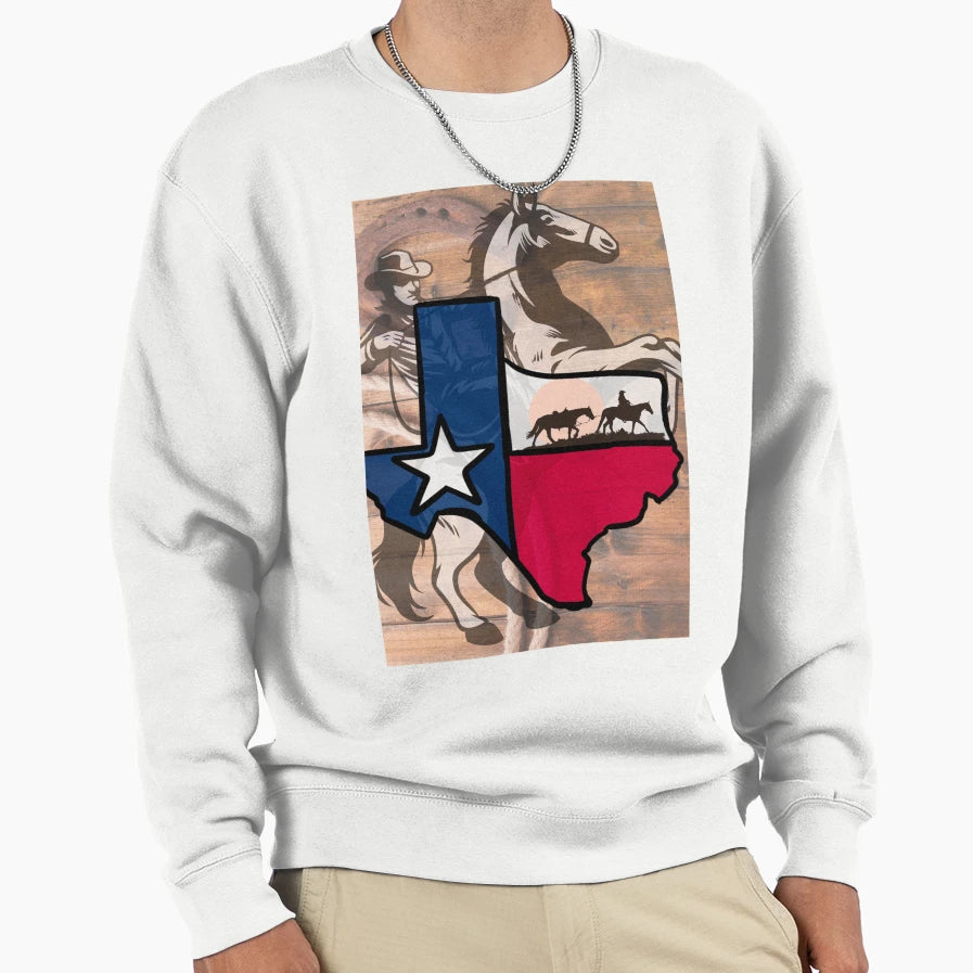 Texas Cowboy Sweatshirt - Fun Novelty Design for Adults - T-Shirt, Sweatshirt, Hoodie