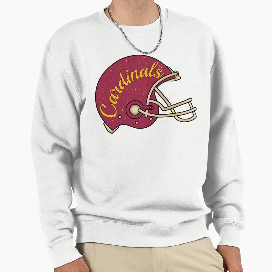 Cardinals Helmet Sweatshirt - Casual Everyday Wear for Adults - T-Shirt, Sweatshirt, Hoodie