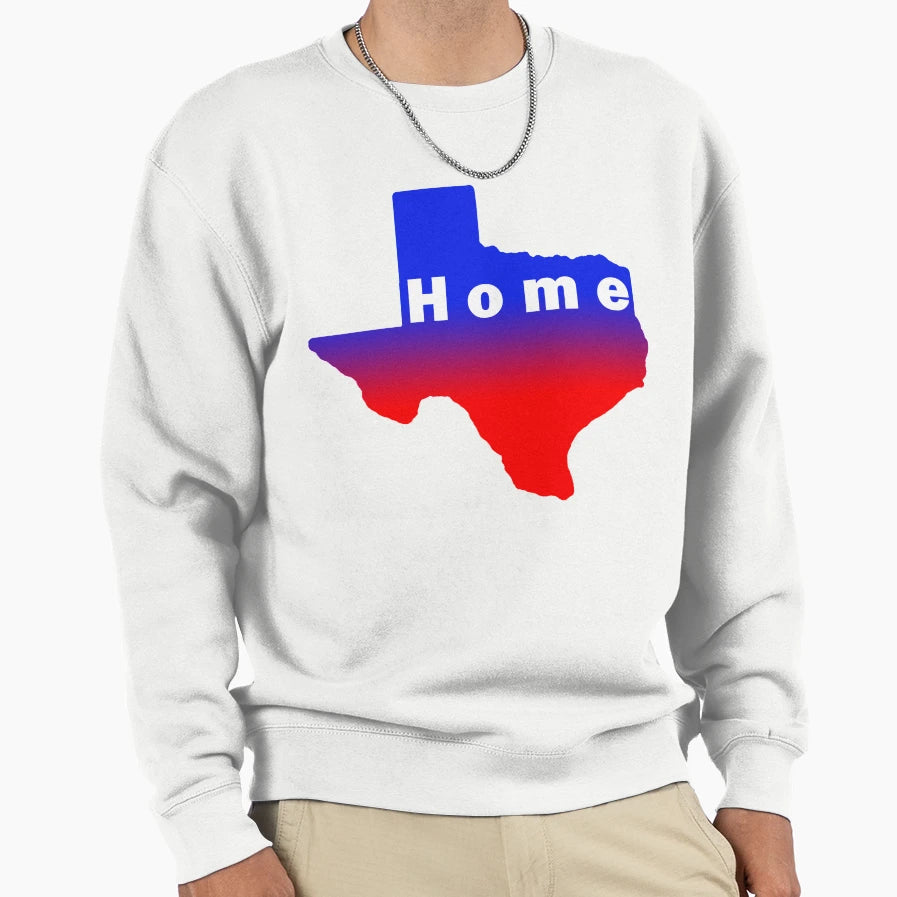 Iskybibblle Home Range Texas Red Blue Sweatshirt - Custom Art Print Unisex - T-Shirt, Sweatshirt, Hoodie