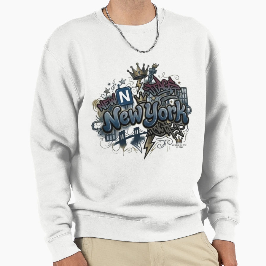 New York City Graffiti Street Art Sweatshirt - Aesthetic Graphic Men Women - T-Shirt, Sweatshirt, Hoodie
