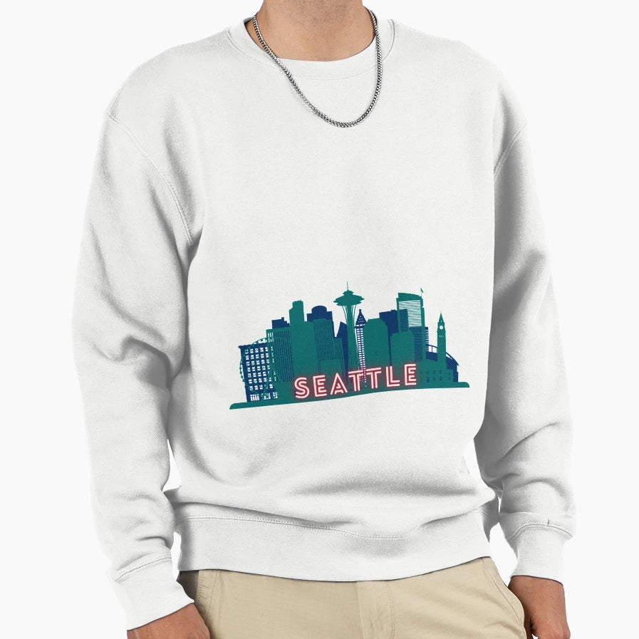 Seattle Skyline Sweatshirt - Novelty Apparel Unisex - T-Shirt, Sweatshirt, Hoodie