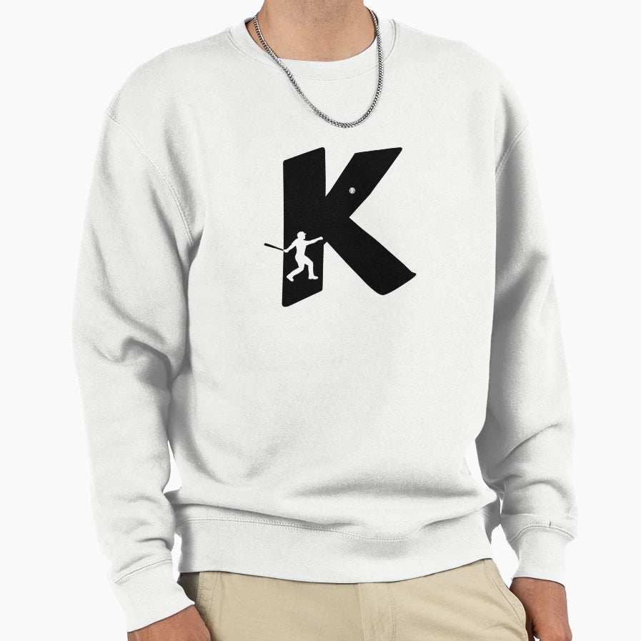 Personalized Baseball Initial K Sweatshirt - Custom Art Print Men Women - T-Shirt, Sweatshirt, Hoodie