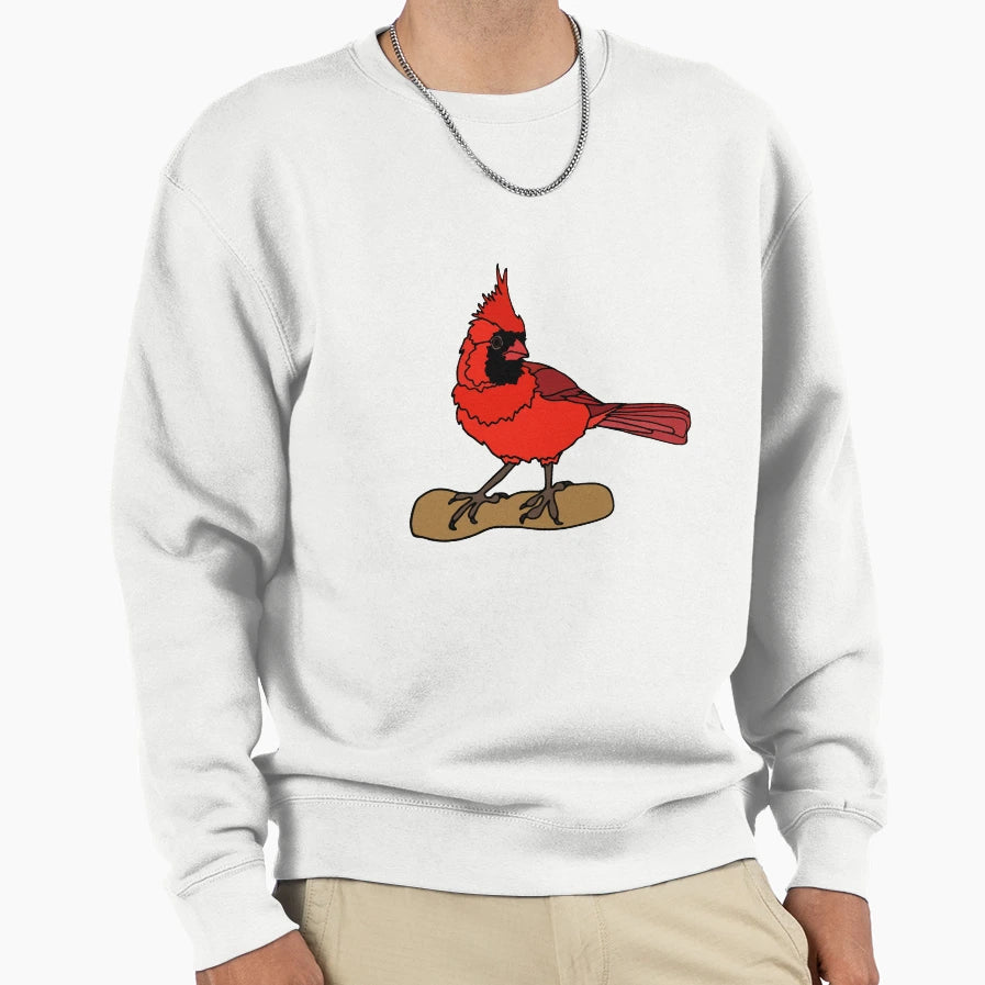 Northern Cardinal Sweatshirt - Fun Novelty Design Men Women - T-Shirt, Sweatshirt, Hoodie