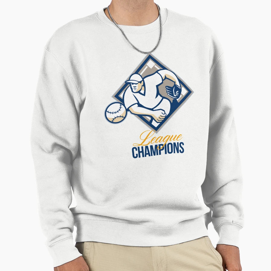 Baseball Pitcher League Champions Sweatshirt - Unique Graphic for Adults - T-Shirt, Sweatshirt, Hoodie