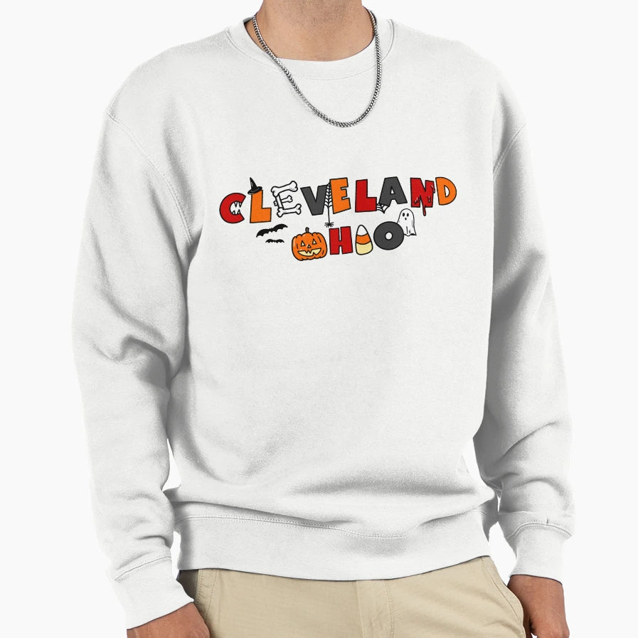 Cleveland Ohio Halloween Sweatshirt - Aesthetic Graphic Unisex - T-Shirt, Sweatshirt, Hoodie