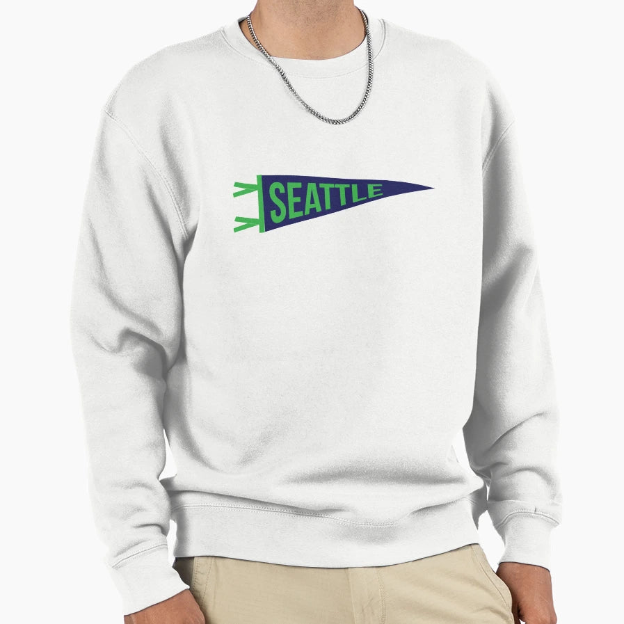 Seattle Pennant Sweatshirt - Minimalist Print for Adults - T-Shirt, Sweatshirt, Hoodie