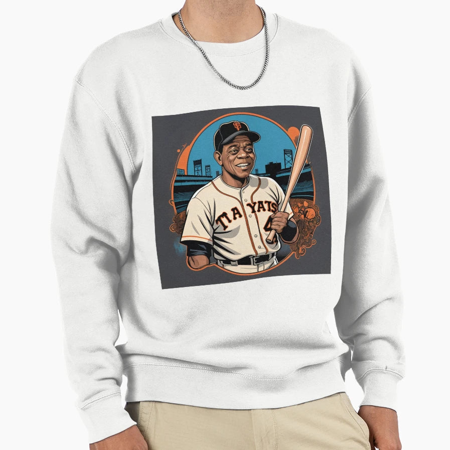 Willie Mays Legendary Baseball Icon Sweatshirt - Novelty Apparel Unisex - T-Shirt, Sweatshirt, Hoodie
