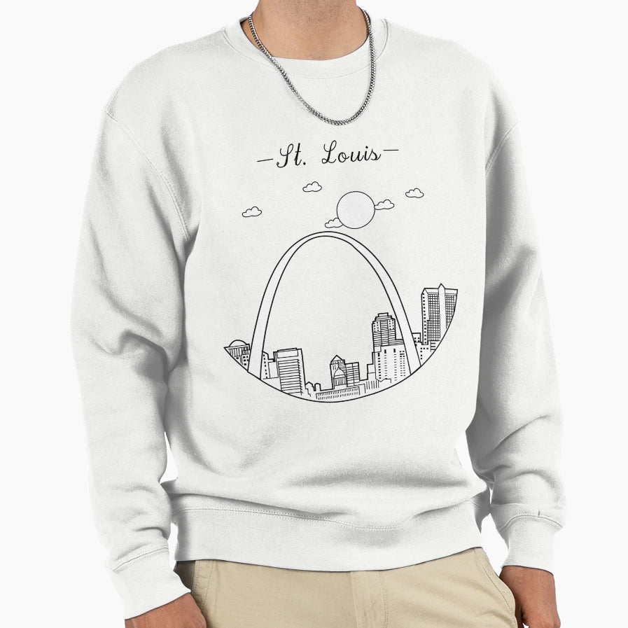 St Louis Skyline Sweatshirt - Unique Graphic Men Women - T-Shirt, Sweatshirt, Hoodie