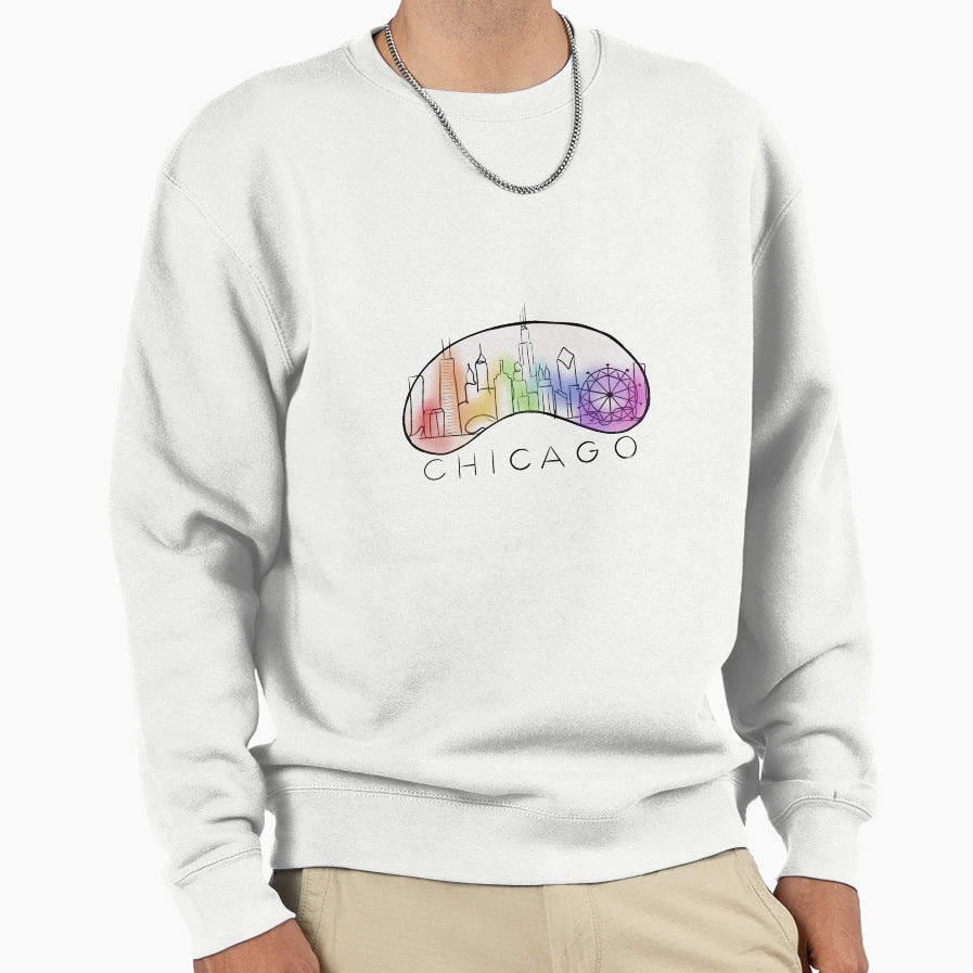 Chicago Skyline Sweatshirt - Fun Novelty Design Unisex - T-Shirt, Sweatshirt, Hoodie