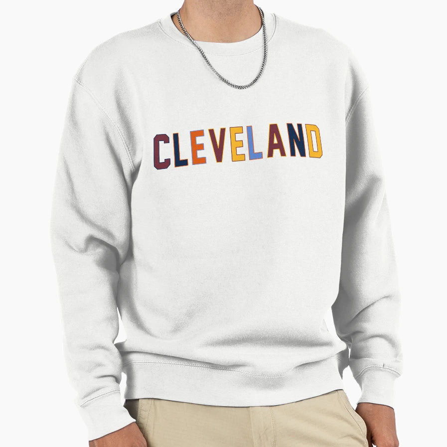 Cleveland Multi College Sweatshirt - Aesthetic Graphic Men Women - T-Shirt, Sweatshirt, Hoodie