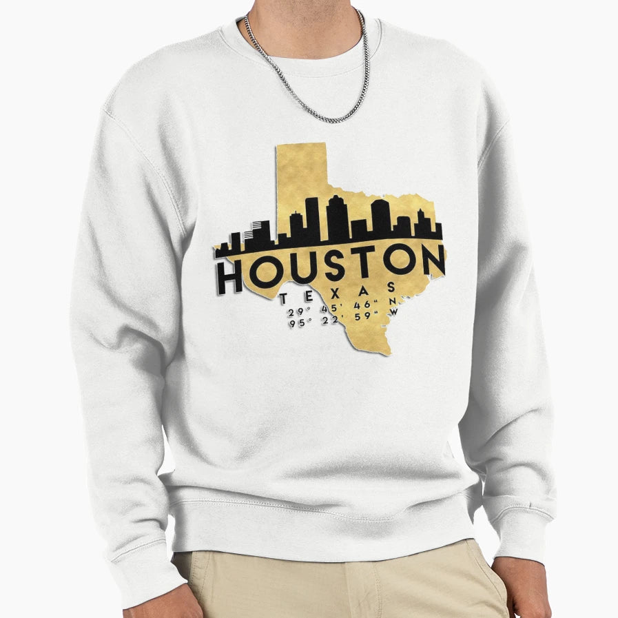 Houston Skyline Texas Sweatshirt - Novelty Apparel Men Women - T-Shirt, Sweatshirt, Hoodie