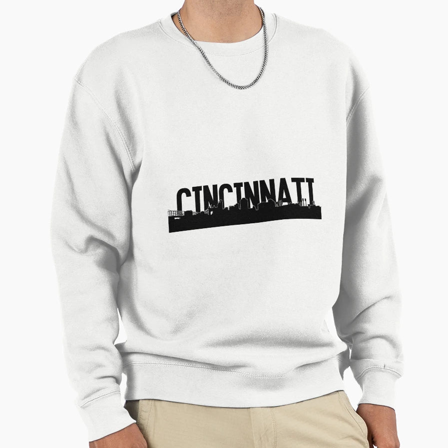 Cincinnatti Skyline Sweatshirt - Minimalist Print for Adults - T-Shirt, Sweatshirt, Hoodie