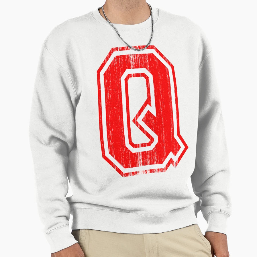 Big Red Letter Q Sweatshirt - Custom Art Print for Adults - T-Shirt, Sweatshirt, Hoodie
