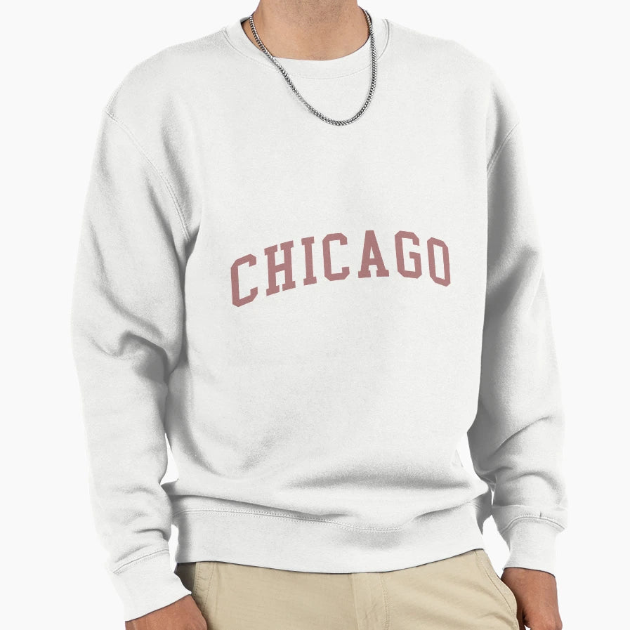 Chicago Varsity Red Sweatshirt - Aesthetic Graphic Men Women - T-Shirt, Sweatshirt, Hoodie