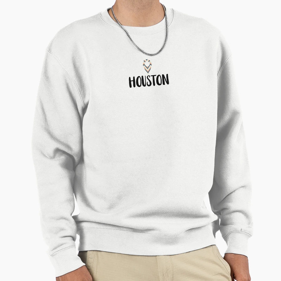 Houston Location Pin Sweatshirt - Custom Art Print Men Women - T-Shirt, Sweatshirt, Hoodie