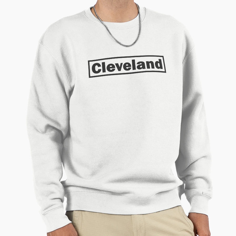 Lettering Cleveland Sweatshirt - Casual Everyday Wear Men Women - T-Shirt, Sweatshirt, Hoodie