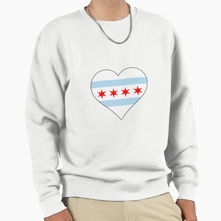 Chicago Heart Sweatshirt - Aesthetic Graphic for Adults - T-Shirt, Sweatshirt, Hoodie