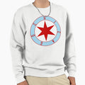 Chicago Flag Star Decal Sweatshirt - Casual Everyday Wear Men Women - T-Shirt, Sweatshirt, Hoodie