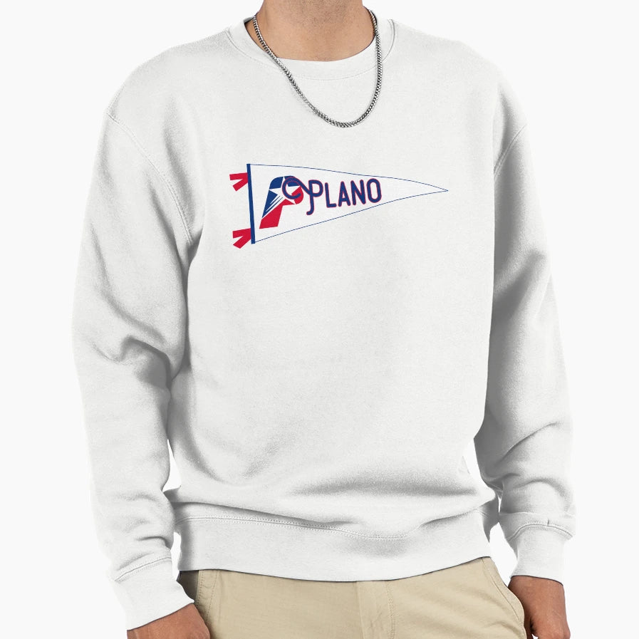 Plano Flag Pennant Sweatshirt - Aesthetic Graphic for Adults - T-Shirt, Sweatshirt, Hoodie