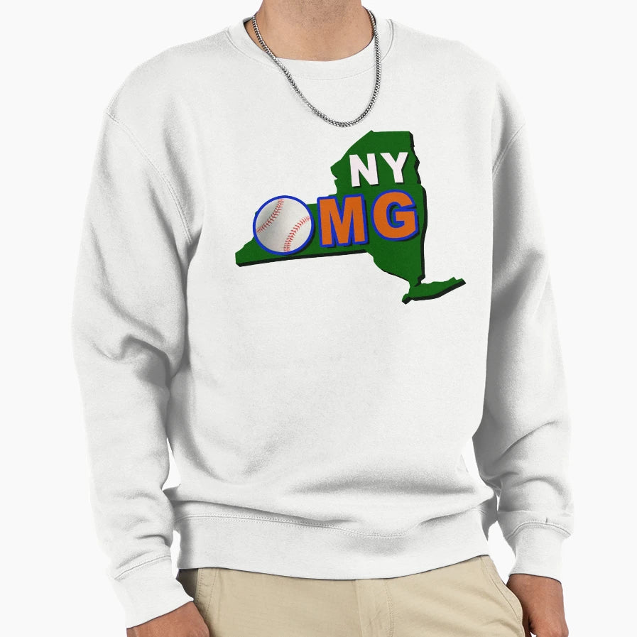 1Ny Omg Baseball Sweatshirt - Graphic Print for Adults - T-Shirt, Sweatshirt, Hoodie