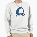 Letter Q Blue Initial Monogram Sweatshirt - Minimalist Print for Adults - T-Shirt, Sweatshirt, Hoodie