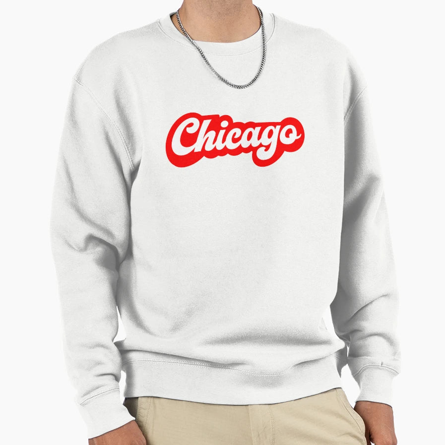 Chicago Script Sweatshirt - Novelty Apparel Unisex - T-Shirt, Sweatshirt, Hoodie