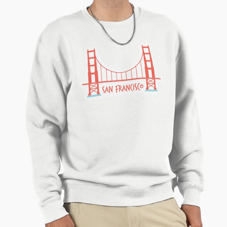 San Francisco Golden Gate Bridge Sweatshirt - Graphic Print Men Women - T-Shirt, Sweatshirt, Hoodie