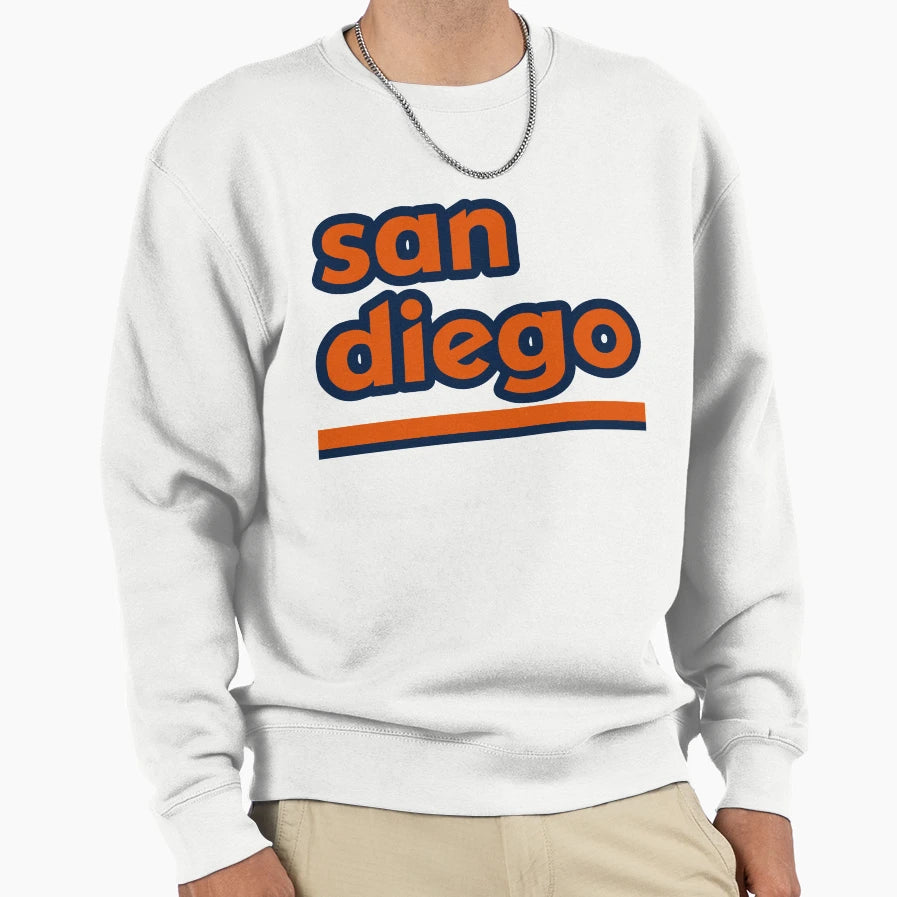 San Diego Orange And Blue Sweatshirt - Trendy Graphic Men Women - T-Shirt, Sweatshirt, Hoodie