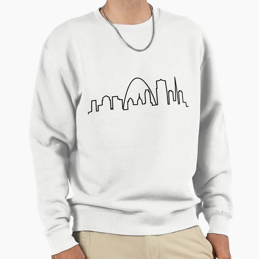 St Louis City Skyline Sweatshirt - Minimalist Print for Adults - T-Shirt, Sweatshirt, Hoodie