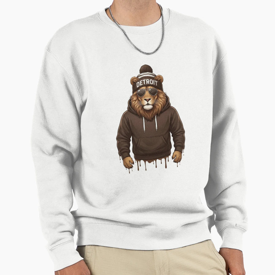 Lion Streetwear Urban Lion Sunglasses Hoodie - Novelty Apparel Unisex - T-Shirt, Sweatshirt, Hoodie