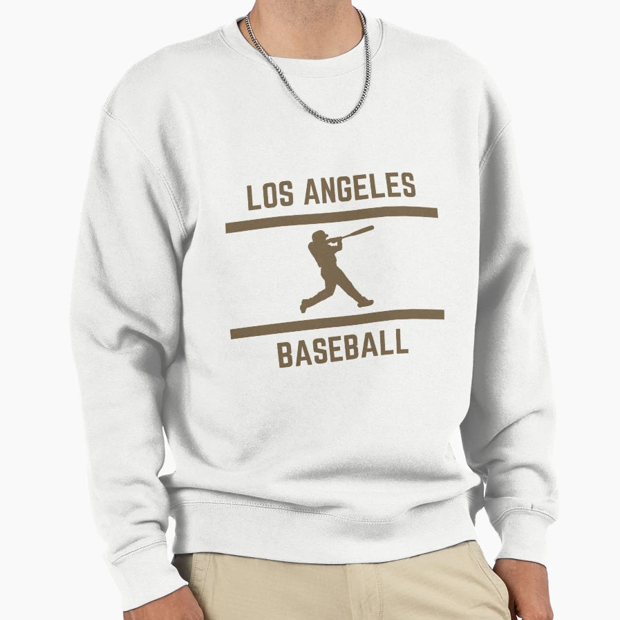 Gold Color Los Angeles Baseball Sweatshirt - Fun Novelty Design Men Women - T-Shirt, Sweatshirt, Hoodie