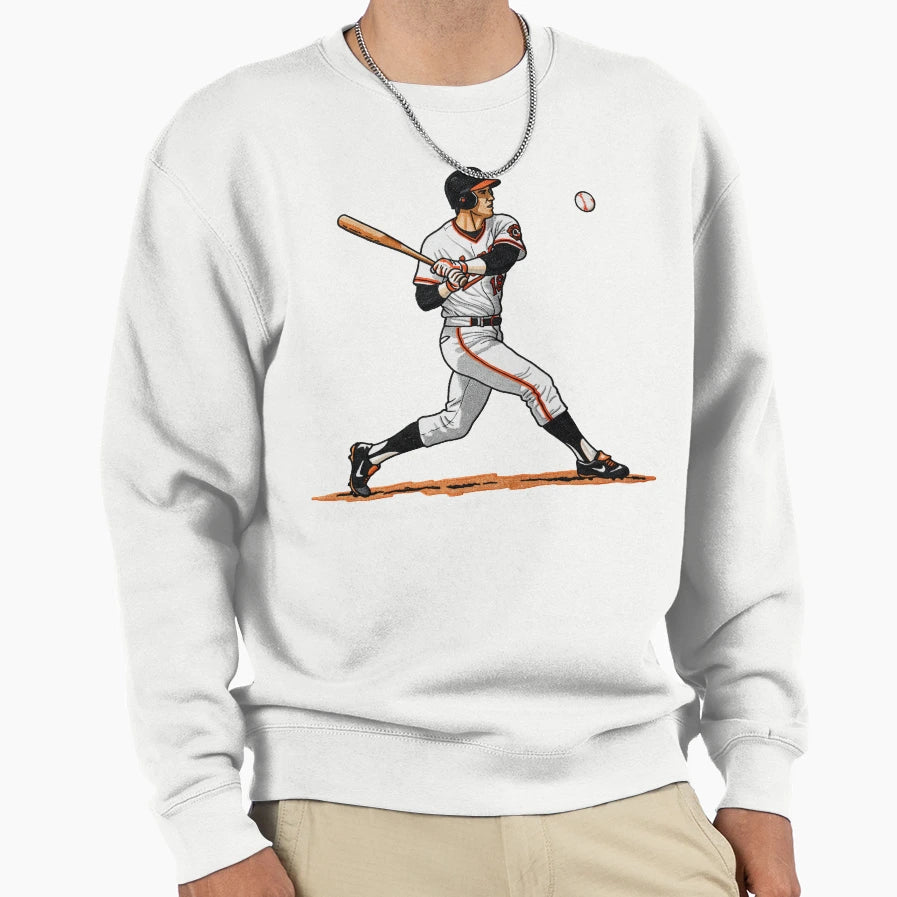 Baseball Player Swinging Sweatshirt - Casual Everyday Wear for Adults - T-Shirt, Sweatshirt, Hoodie