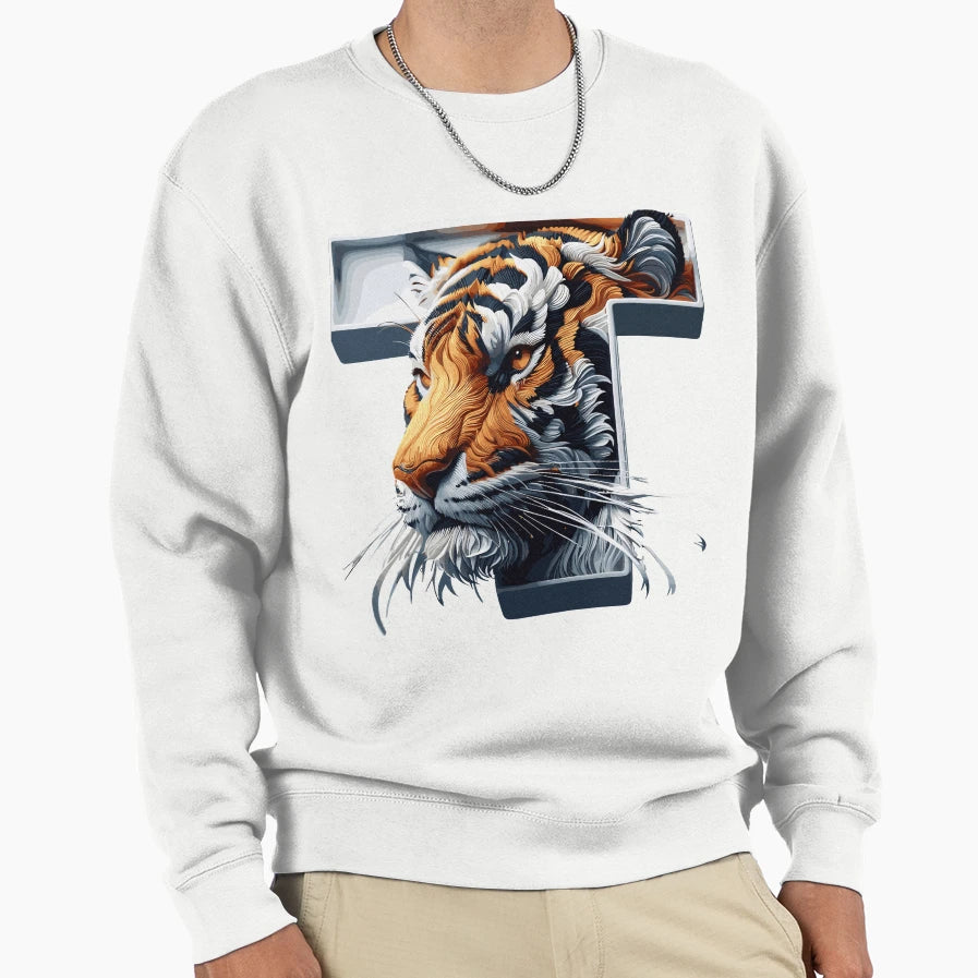 Tiger Majesty Sweatshirt - Custom Art Print Men Women - T-Shirt, Sweatshirt, Hoodie
