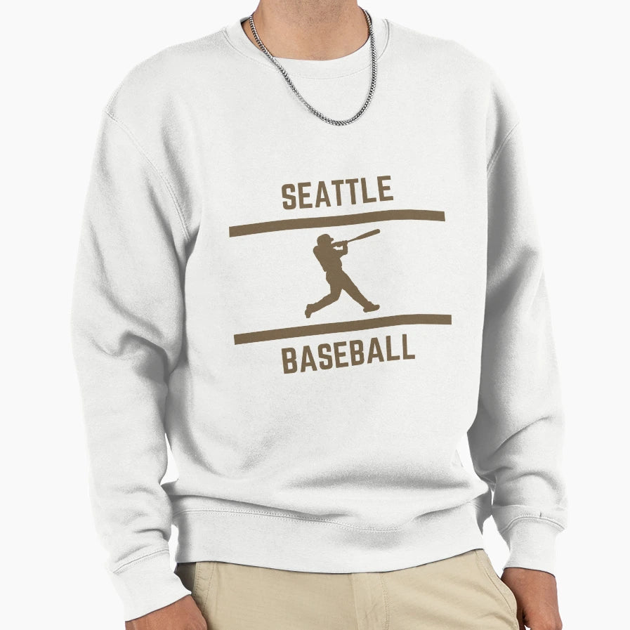 Gold Color Seattle Baseball Sweatshirt - Streetwear Style Unisex - T-Shirt, Sweatshirt, Hoodie