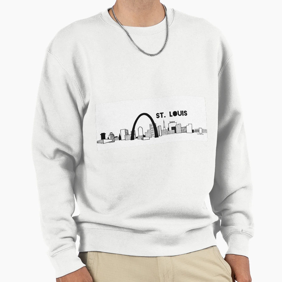 St Louis Skyline Sweatshirt - Minimalist Print Unisex - T-Shirt, Sweatshirt, Hoodie
